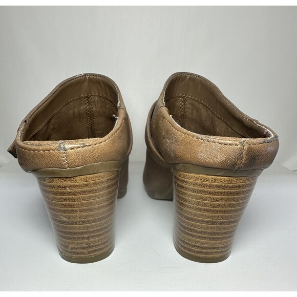 A2 By Aerosoles Tan Leather Slip On Mule Clogs Women's SIZE 8.5 - Picture 4 of 7